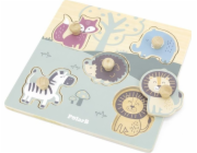 Dřevěné vkládací puzzle zvířata Viga
