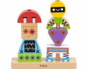 Dřevěné kostky Viga Robot