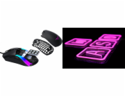 Myš PREYON Přizpůsobitelná myš Preyon Hawk (PHC27B) + Neon Wall WASD Purple Eye Bait (PBEB12GO)