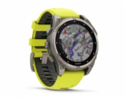Garmin - fenix 8 Solar Sapphire - 47 mm - Titanium with Amp Yellow | Graphite Silicone Band, EU