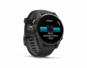 Garmin fenix® 8 – 43 mm, AMOLED, Sapphire, Carbon grey DLC titanium, Black / Pebble grey se silikonovým řemínkem, EU