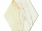 Keramický obklad Flare White Hex, 11 x 12,5 cm