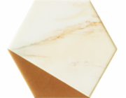 Keramický obklad Flare Gold Hex, 12,5 x 11 cm