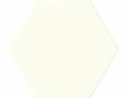 TUBADZIN Keramické obklady Burano White Hex, 11 x 12,5 cm