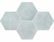 Kamenná hmota dlaždice Stark White Hexagon, 28,3 x 40,8 cm