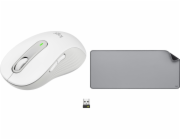 Myš Logitech M650 L bílo-šedá (910-006238) + řada Studio – STŘED ŠEDÁ (956-000052)