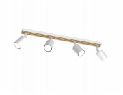 Luminex Stropní svítidlo Terra 9983, páskové, 4x8W, GU10, bílé/dřevěné