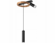 Lamkur Stropní svítidlo Otis 49090 1x15W E27 1x5W G9 dub/černá