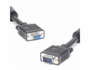 PREMIUMCORD Kabel VGA prodlužovací 5m (HD15M/F, dvojité stínění, feritová jádra)