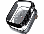 Crong Crong Hybrid Watch Case – Apple Watch 44mm skleněné pouzdro (uhlíkové)