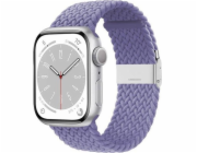 Crong Crong Wave Band – Pletený řemínek pro Apple Watch 38/40/41 mm (fialový)