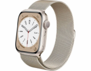 Crong Crong Milano Steel – řemínek z nerezové oceli pro Apple Watch 38/40/41 mm (šampaňské)