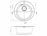 Pračka Alveus Victoria 3321055, 50,5 x 50,5 x 20,6 cm