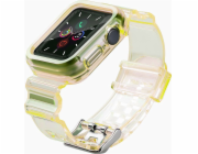 Hurtel Strap Light Set Silikonový pásek Náramek Náramek Pouzdro pro hodinky 6 40 mm / hodinky 5 40 mm / hodinky 4 40 mm / hodinky SE 40 mm žluté