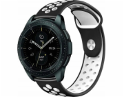 Beline  řemínek k hodinkám 20mm Sport silikonová černá a bílá černo/bílá krabička