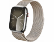 Crong Crong Milano Steel – nerezový řemínek pro Apple Watch 42/44/45/49 mm (šampaňský)