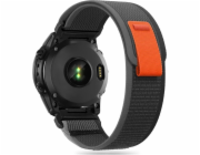Braders Nylon Garmin Fenix 5 / 6 / 6 Pro / 7 černá / oranžová