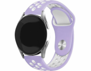Beline  Watch pásek 20mm Sport Silikonová fialovo-bílá fialová/bílá krabička