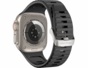 Decoded Decoded Ultra Traction - silikonový řemínek pro Apple Watch 49/45/44/42 mm Gen 1-9 - SE (černý)