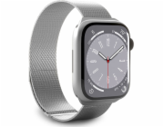 Magnetický pásek Puro Puro Milanese – řemínek z nerezové oceli pro Apple Watch 42/44/45/49 mm (stříbrný)