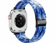 ForCell Řemínek FORCELL F-DESIGN FA04 z mramorové pryskyřice pro APPLE Watch 38 / 40 / 41 mm modrý