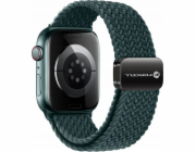 ForCell Magnetický nylonový řemínek FORCELL F-DESIGN FA02 pro APPLE Watch 42 / 44 / 45 / 49 mm tmavě zelený