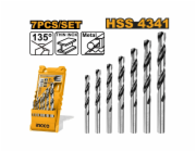 Ingco AKD1075 Vrták do kovu HSS, sada 7ks