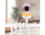 EVOLVEO Baby Monitor LUX- Chytrá 360° videochůvička s nočním viděním, detekcí pláče a pohybu, růžová