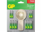 GP Baterie SUPER 12AA+12AAA a ventilátor