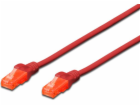 Digitus Patch Cable, CAT 6 UTP, AWG 26, měď, červený 3m