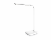 Platinet PDL6728 stolní LED lampa 5W stmívatelná, integrovaná baterie 2400mAh, USB port, bílá
