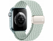 ForCell Magnetický nylonový řemínek FORCELL F-DESIGN FA02 pro APPLE Watch 38 / 40 / 41 mm světle zelený