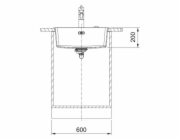 Franke Maris 125.0683.183 dřez, granit, 553x433x200mm