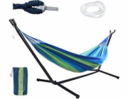 Zahradní houpací síť Malatec 200x150cm s rámem