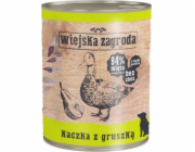 WIEJSKA ZAGRODA Duck with pear - vlhké krmivo pro psy - 800g