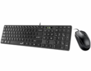 GENIUS Slimstar C126/ Drátový set/ Copilot/ USB/ černá/ CZ+SK layout