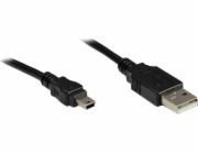 Alcasa Kabel USB-A - miniUSB 1,8 m černý (3310-AM2)