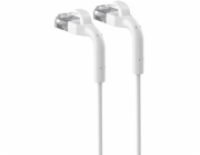 Extralink Patchcord cat.6a U/FTP 1Gbps měděný kroucený pár, síťový kabel, ohnutý konec 3m bílý