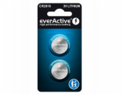 Mini lithiová baterie everActive CR2016- blistr 2 ks.