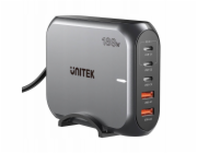 Síťová nabíječka GaN - Unitek P1234AGY01-EU | 188W 3x USB-C 2x USB-A