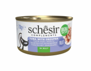 SCHESIR Tuna with grouper in jelly - mokré krmivo pro kočky - 70g