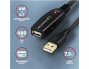 AXAGON Aktivní prodlužovací/zesilovací kabel ADR-207 USB 2.0 AM -> AF 7,5 m