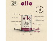 OLLO Pure Duck with apple - vlhké krmivo pro psy - 400g