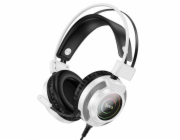 Hoco W110 Resource Herní náhlavní souprava drátová USB+ Jack 3,5 In-Ear Bílá