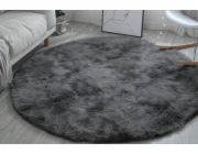 Strado Kulatý koberec Ombre Strado 200x200 (tmavě šedý)