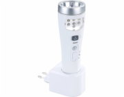 Maximex Zásuvná lampa do objímky LED noční lampa s pohybovým senzorem, 2 v 1, baterka
