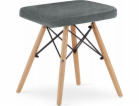 Leobert stolička WERK - šedá látka / přírodní nohy x 1
