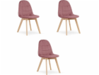Leobert Židle BORA - tmavě růžový samet x 3