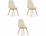 Leobert Židle BORA - béžový samet x 3