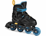 Spokey Kolečkové brusle QUATTRO s vyměnitelným běžcem, nastavitelné, černé, velikost 34-37
